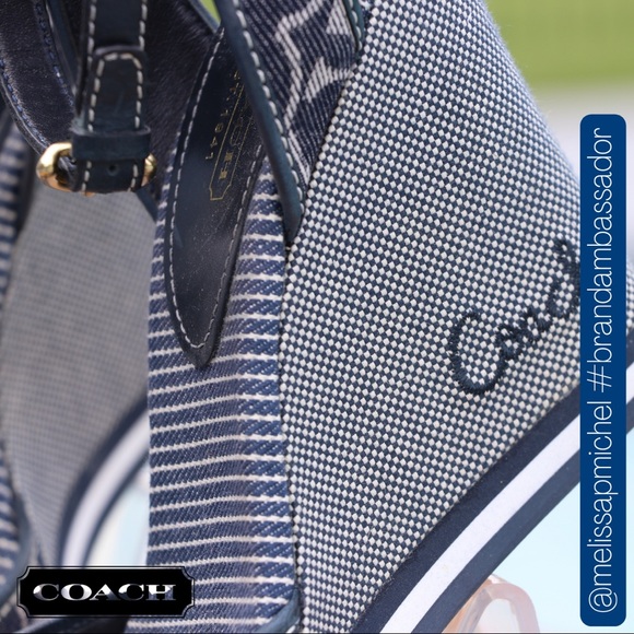 Coach Denim Tawney Wedges - Picture 4 of 9
